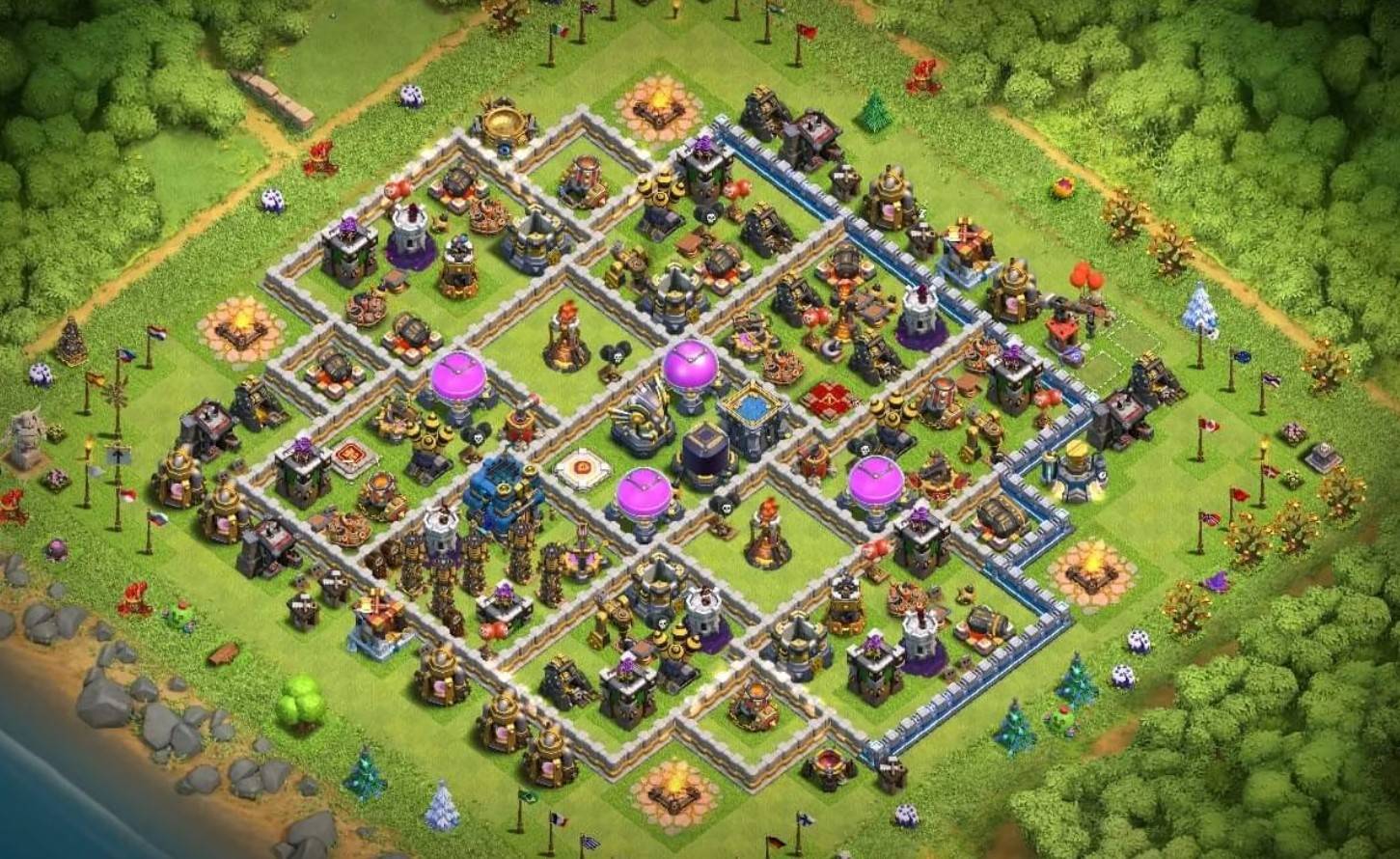 gold and elixir farming protector th12 layout link