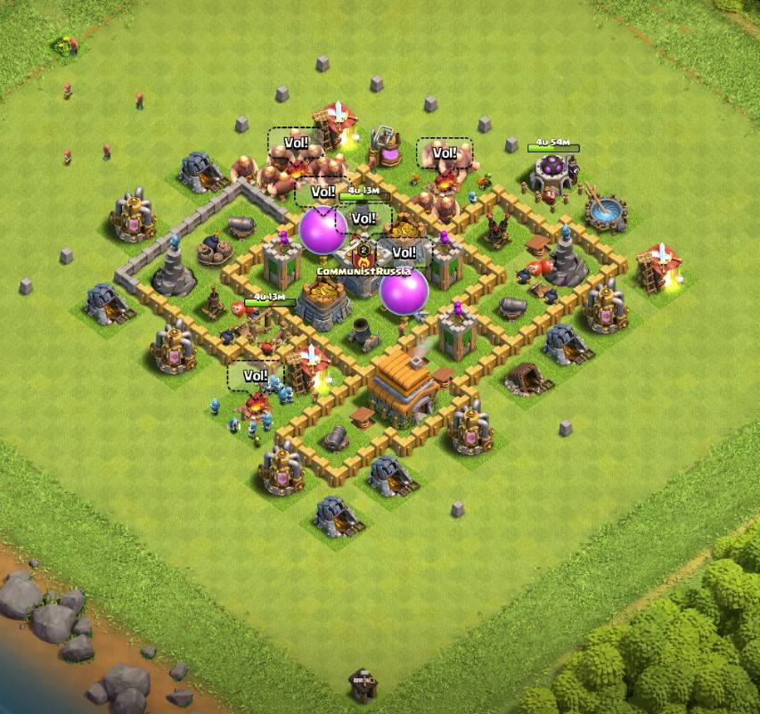 gold and elixir farming protector th6 layout link