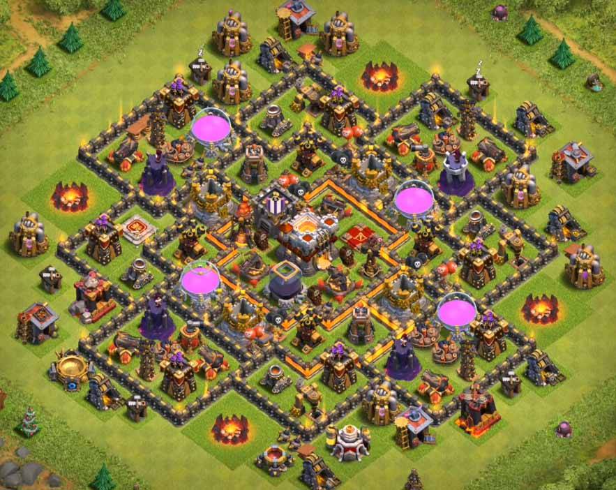 most common th10 farming base