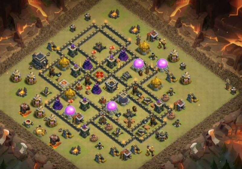 most common th9 war base