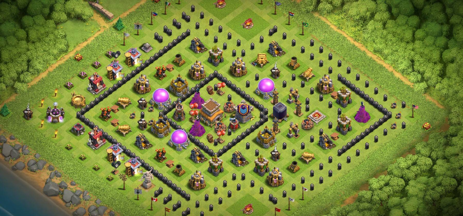 new best th8 base layout 2023