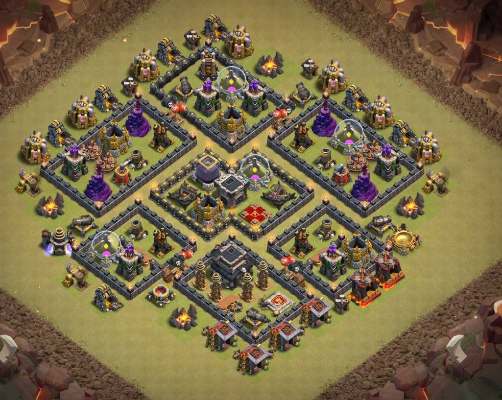 new th9 farming base anti 3 star