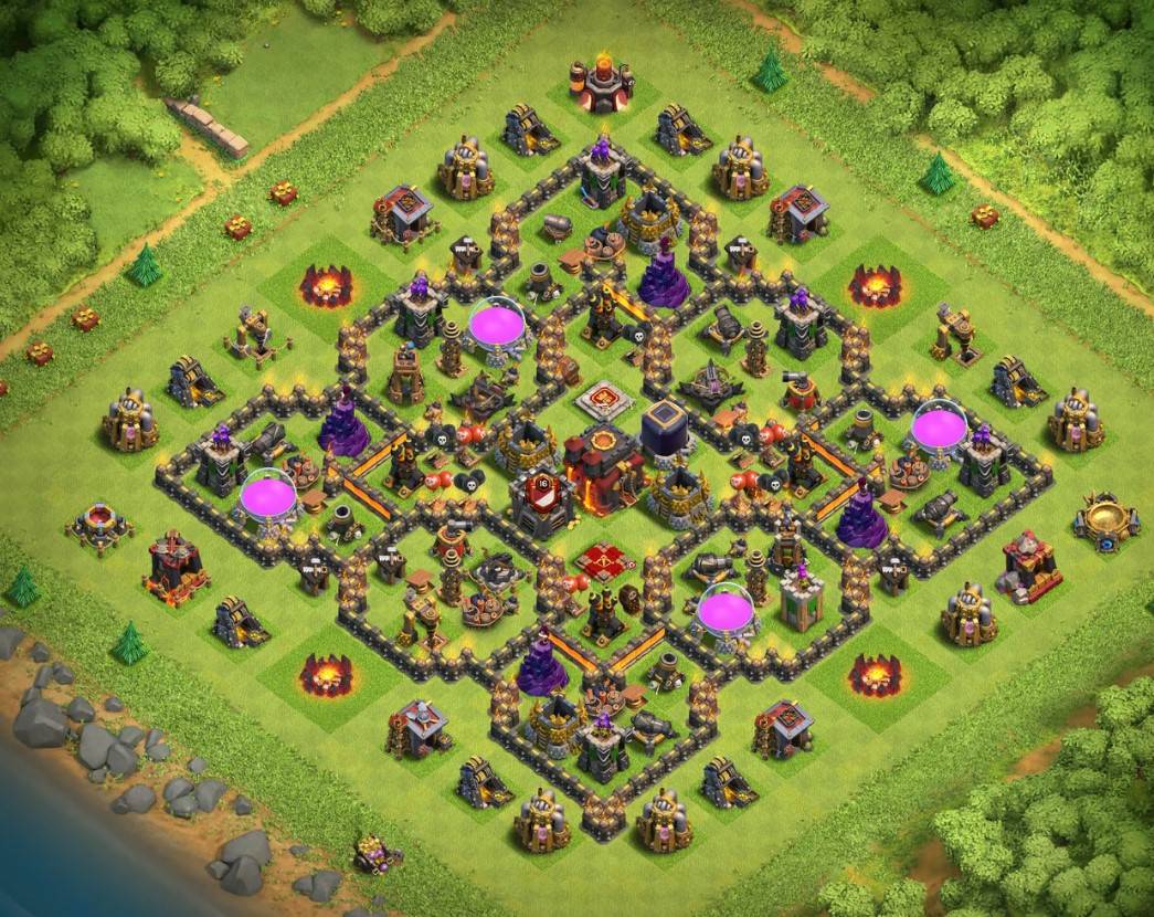 th10 hybrid base clan castle center