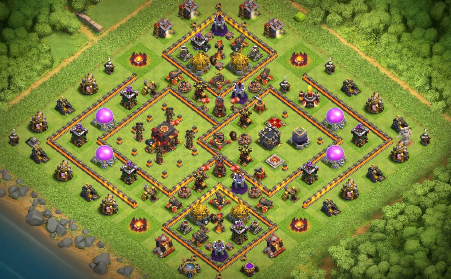 th10 hybrid base layouts