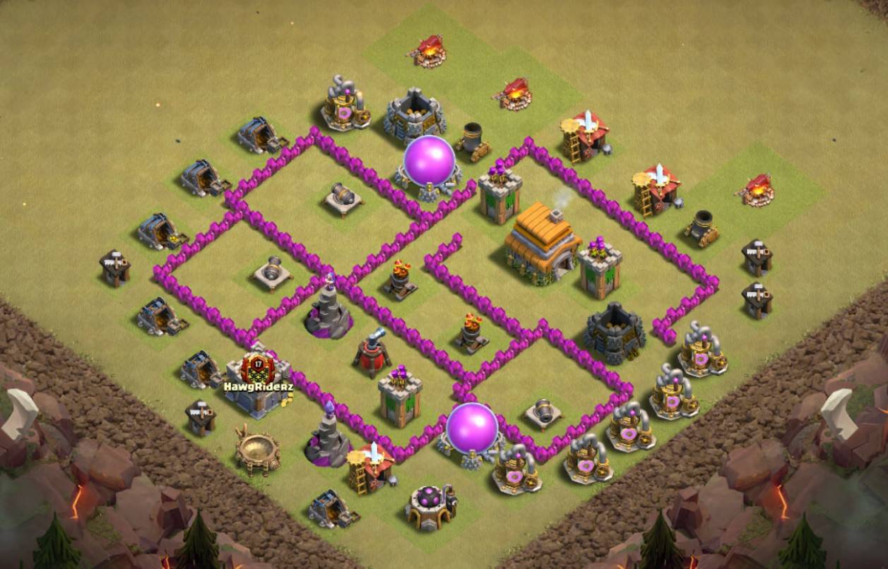 th6 war base anti 2 star