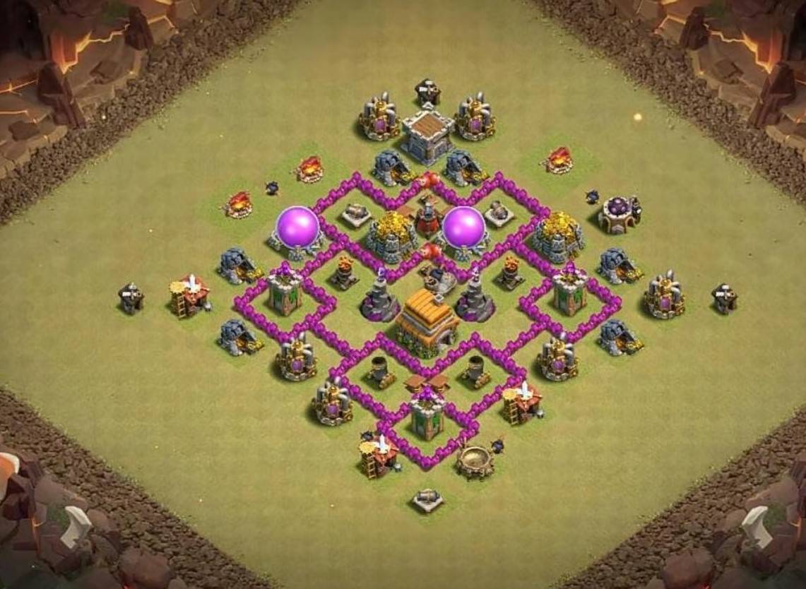 th6 war base anti zap dragon