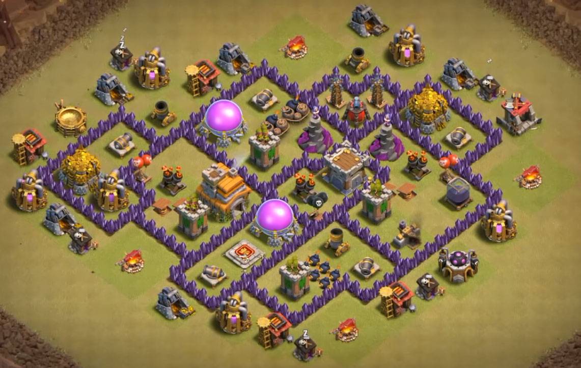 th7 war base 3 star anti dragon