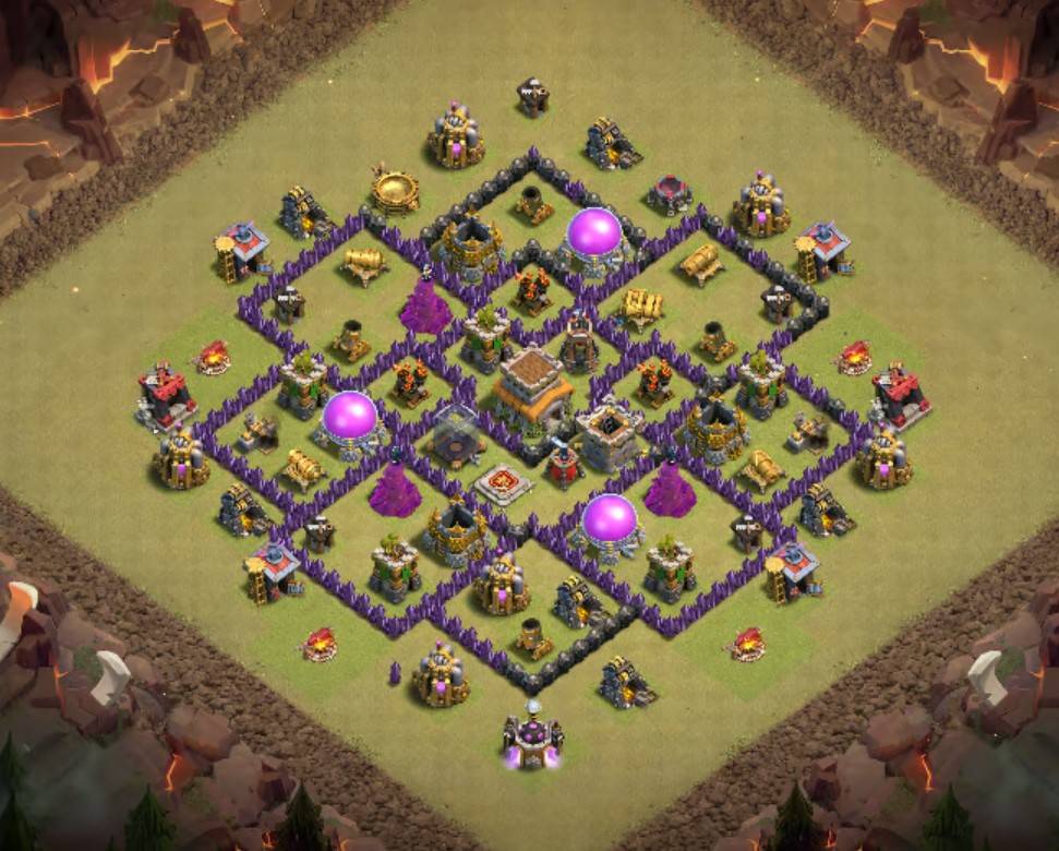 th8 war base anti zap dragon