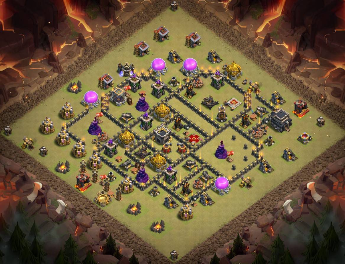 th9 base anti air and ground