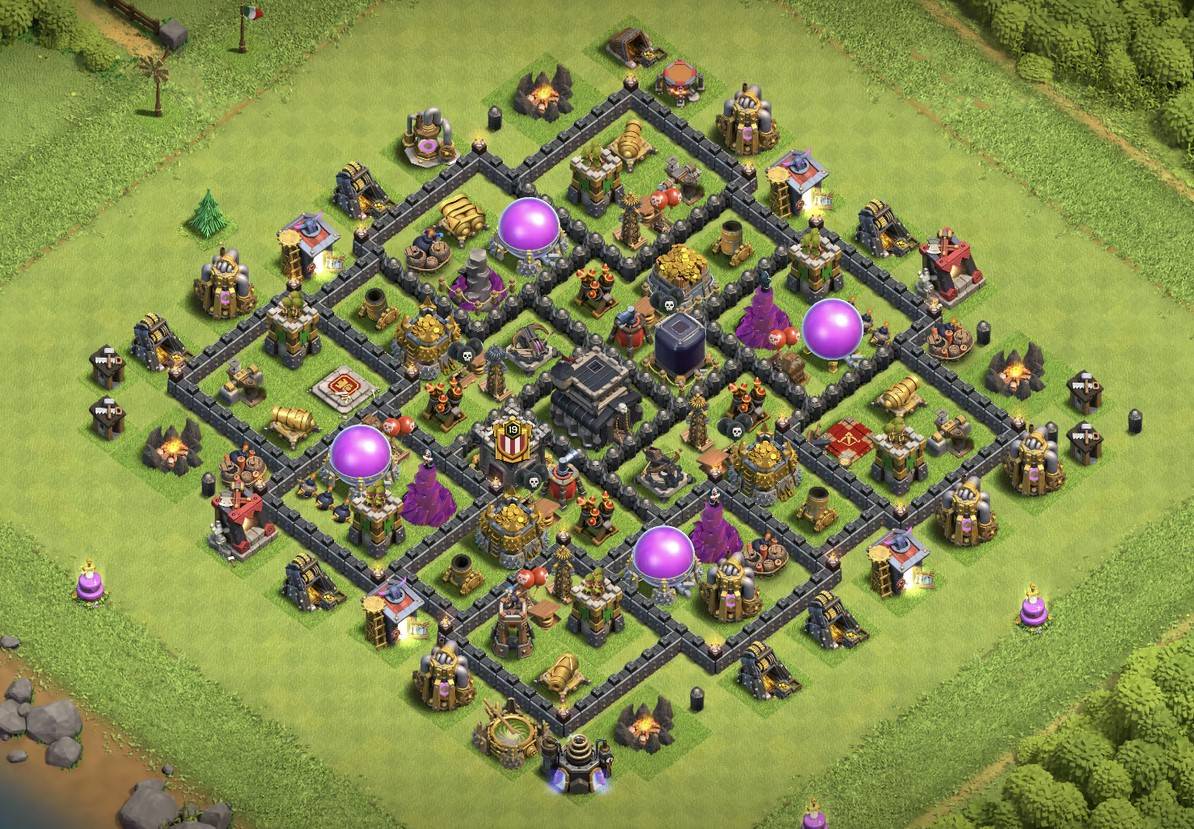 th9 base clan castle center