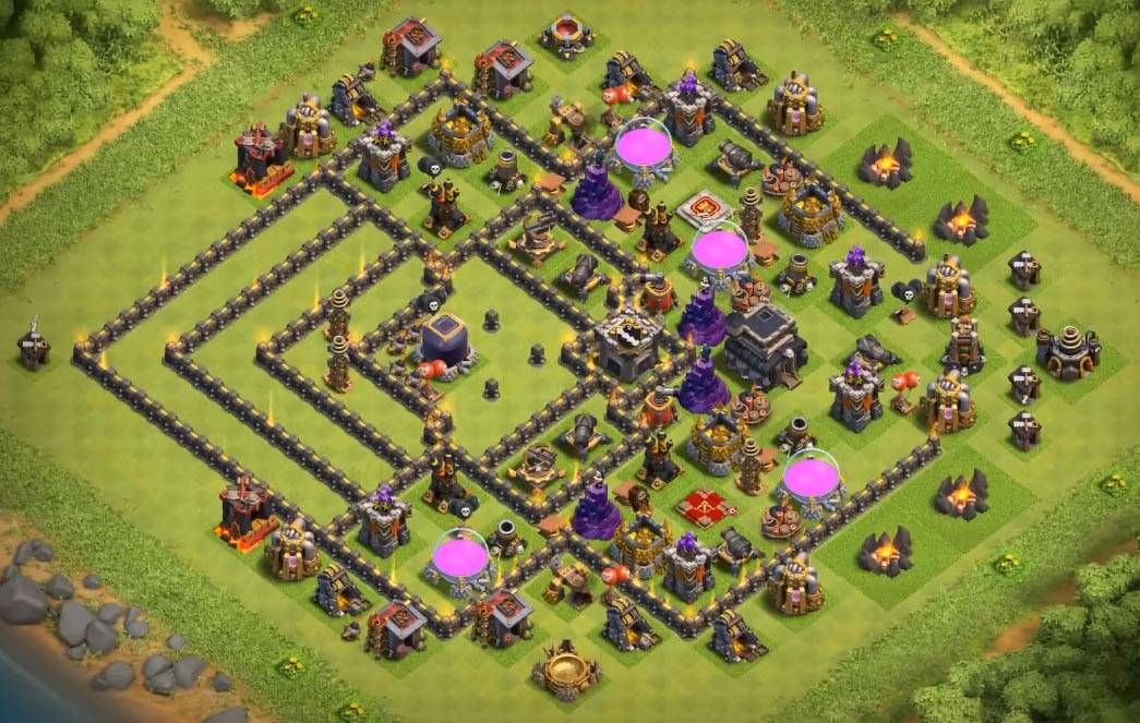 th9 dark elixir farming base