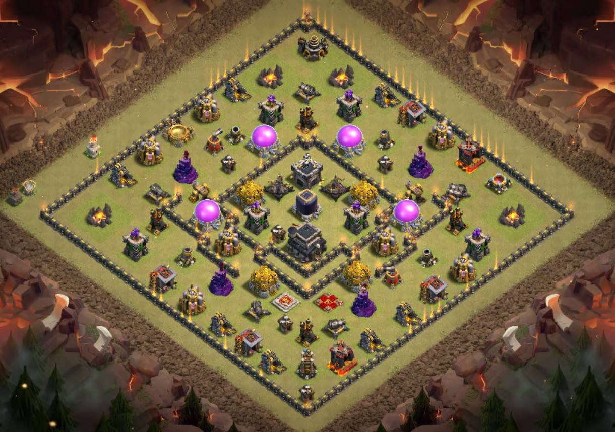 th9 farming base anti air and ground