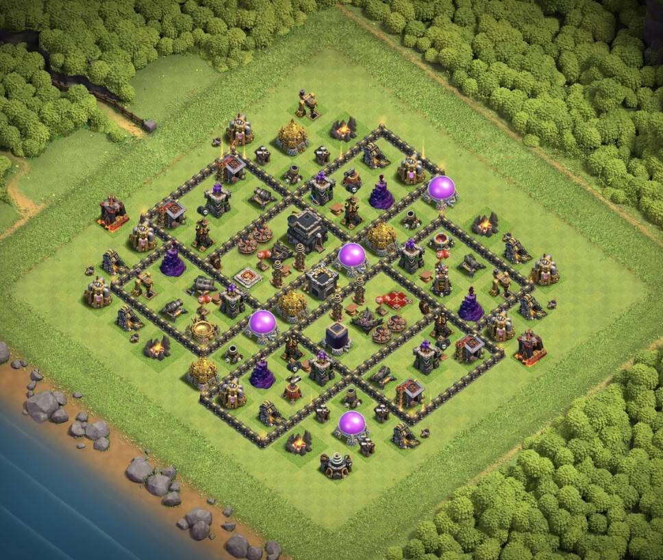 th9 farming base anti electro dragon