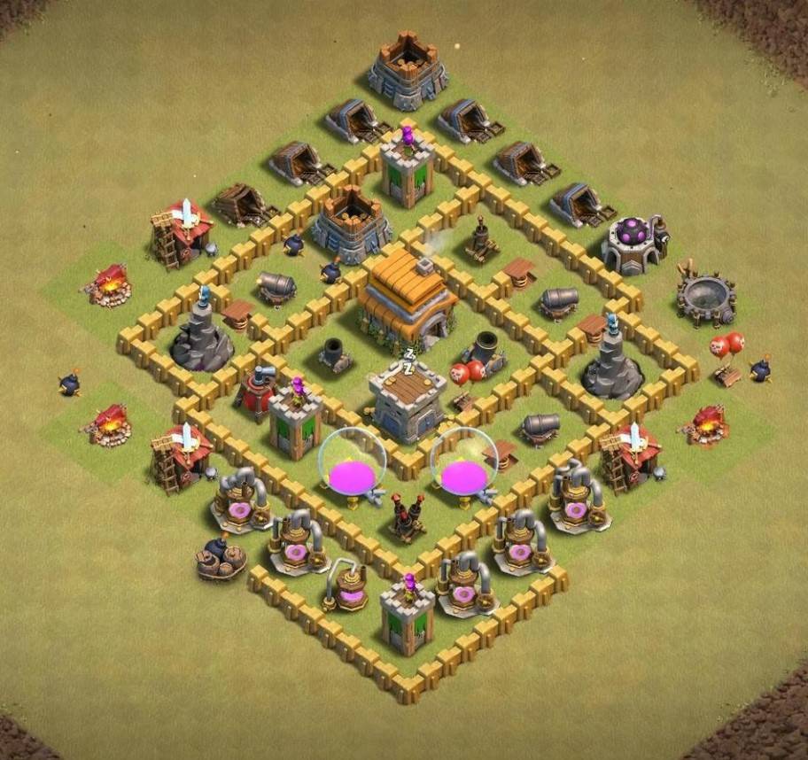 the best town hall 6 hybrid base
