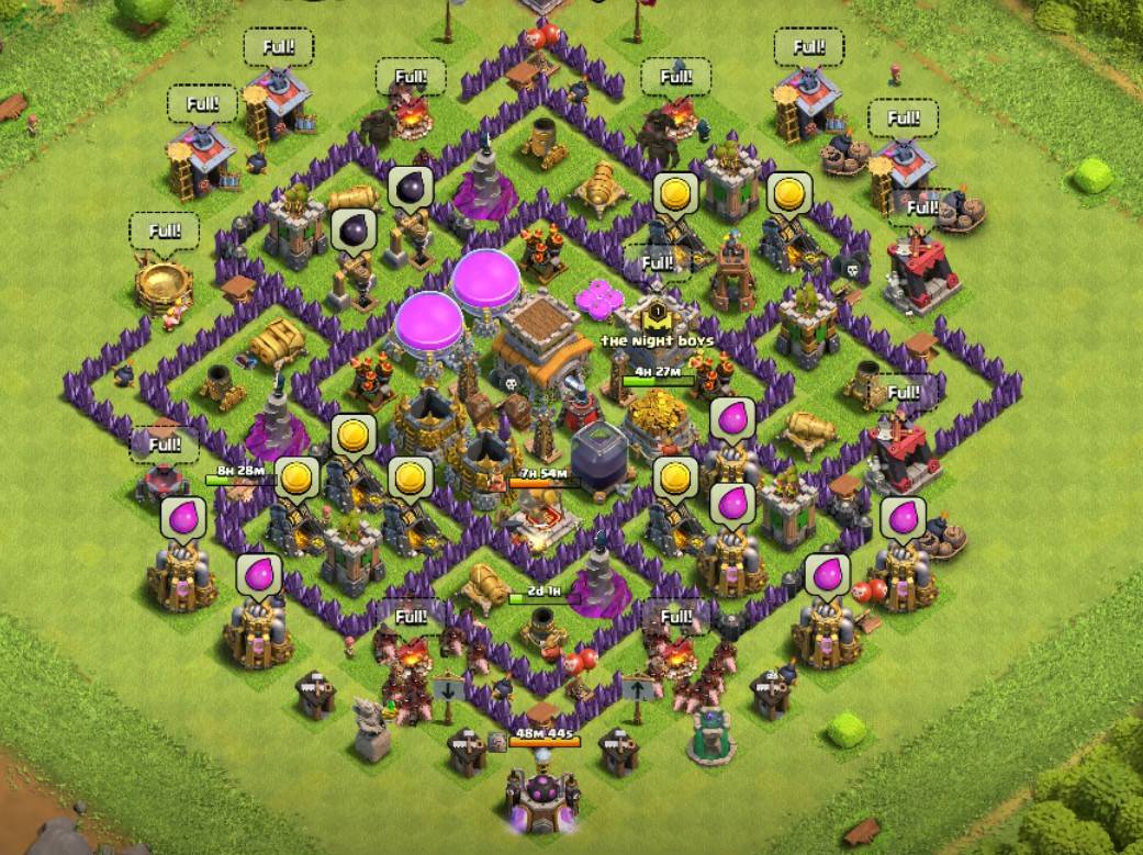 top town hall 8 farming village map link