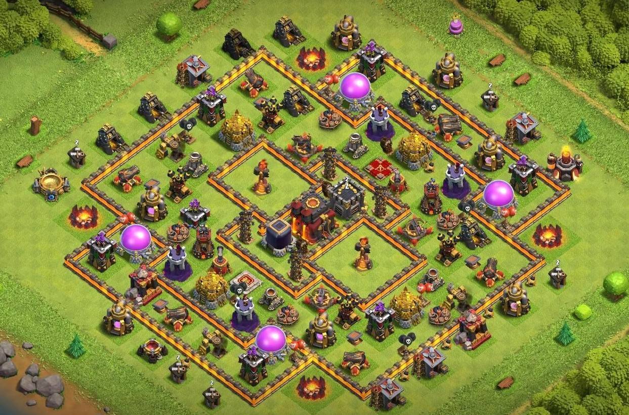 town hall 10 hybrid base link anti everything