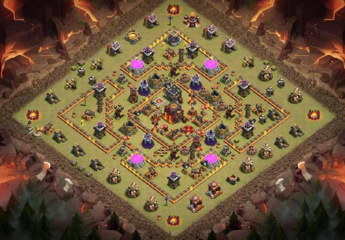 town hall 10 hybrid base