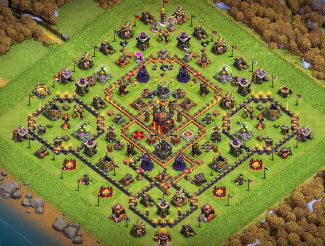 town hall 10 hybrid defense base