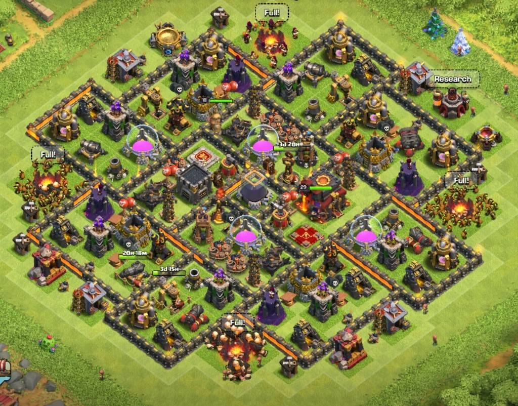 town hall 10 hybrid layout anti all troops