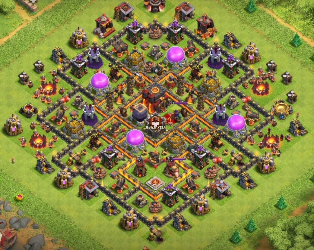 town hall 10 hybrid layout anti lavaloon