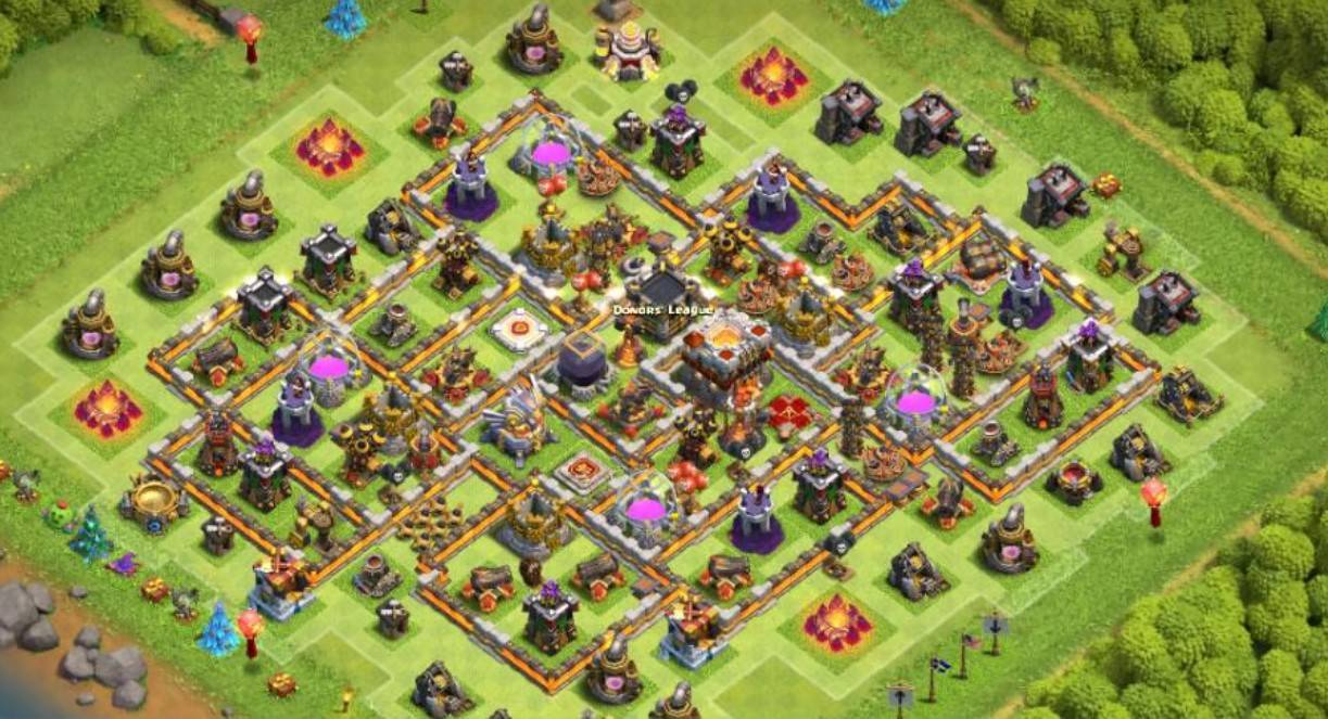 town hall 11 hybrid base with link
