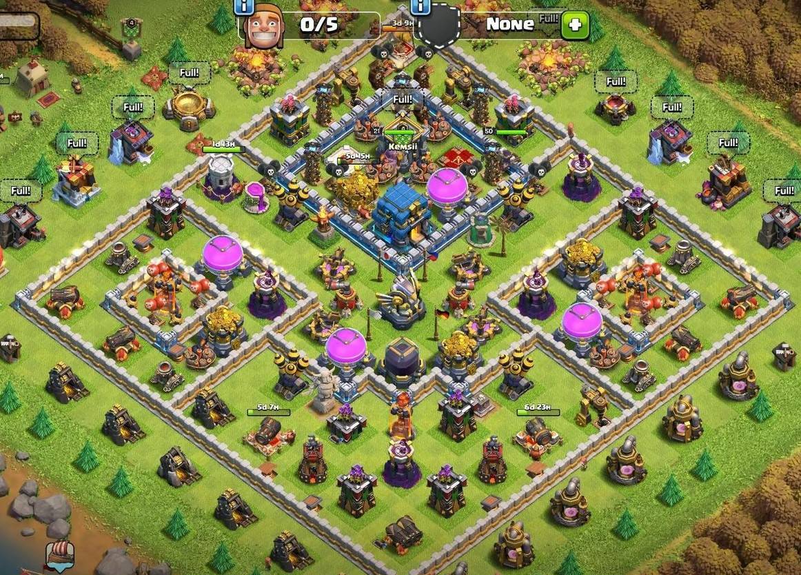 town hall 12 hybrid layout with download link