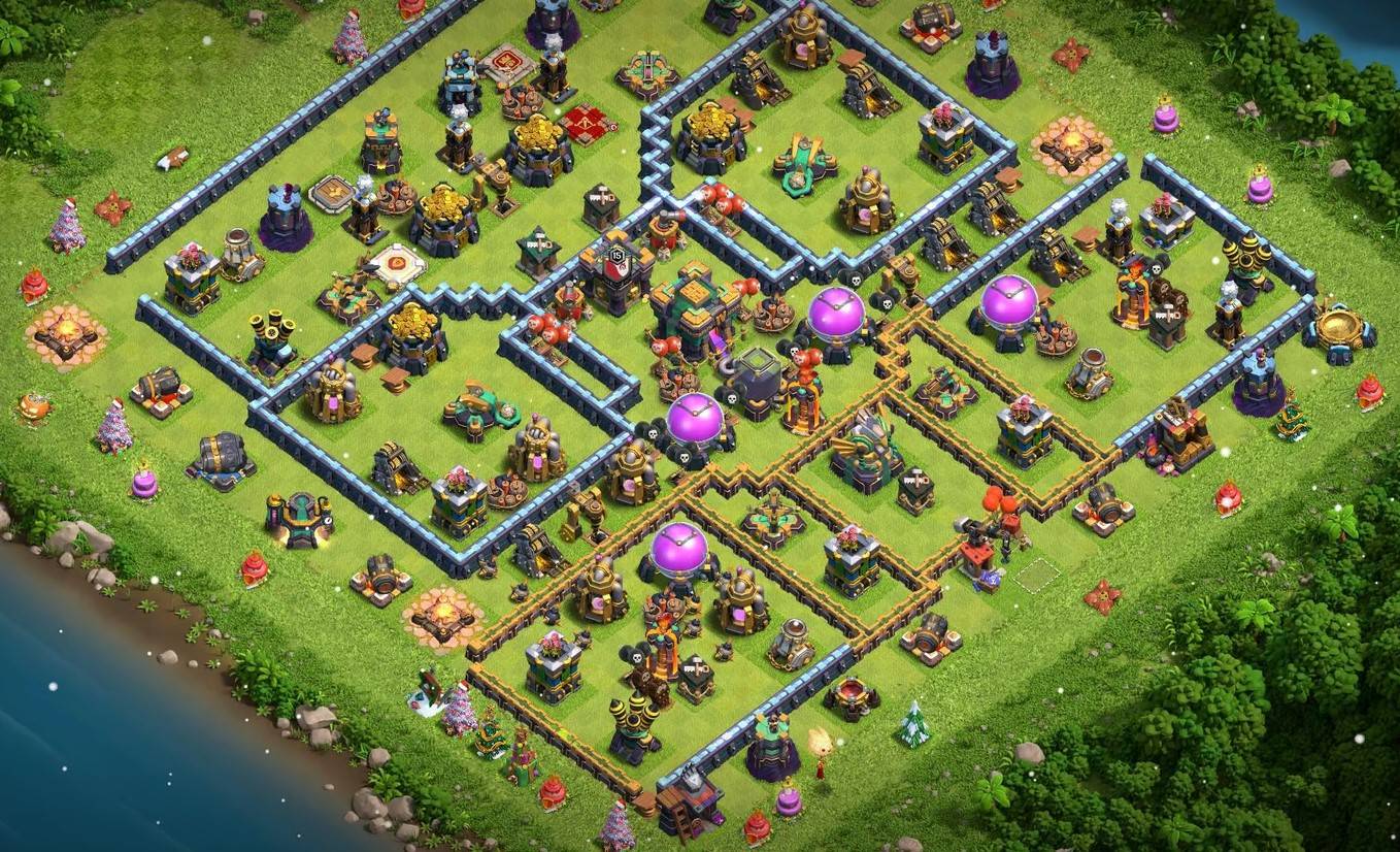 town hall 14 hybrid base with link