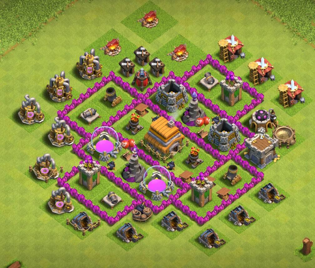 town hall 6 anti loot base