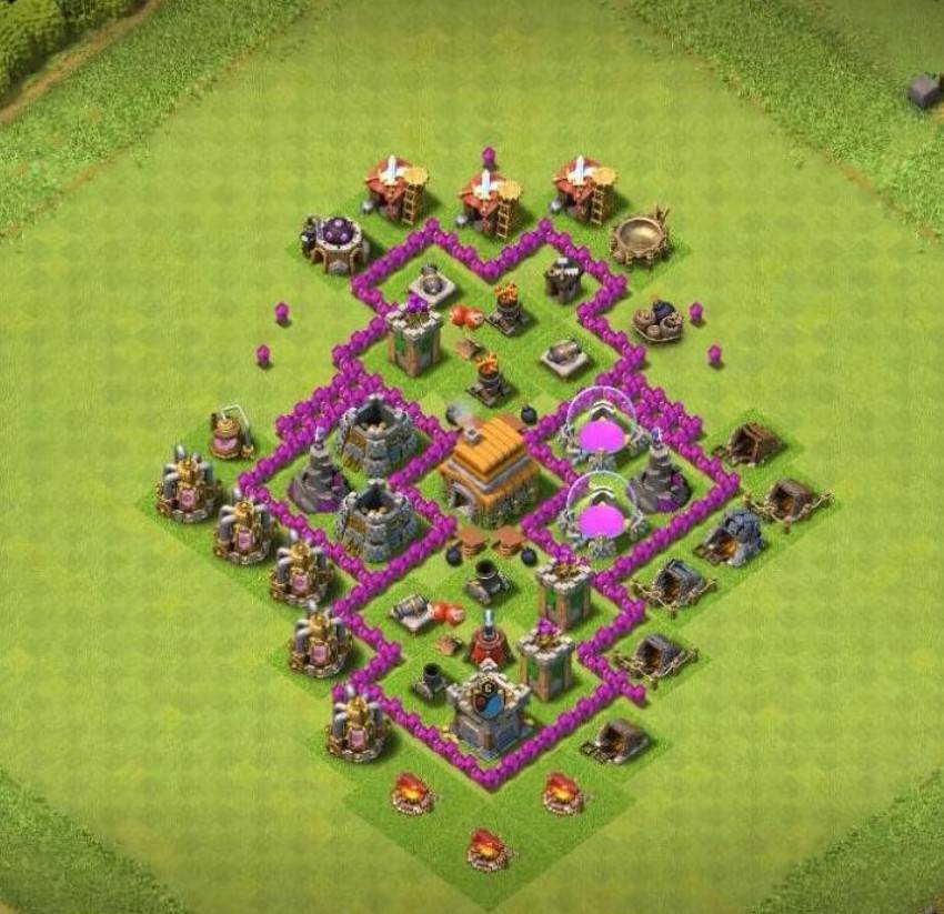 town hall 6 hybrid layout with download link