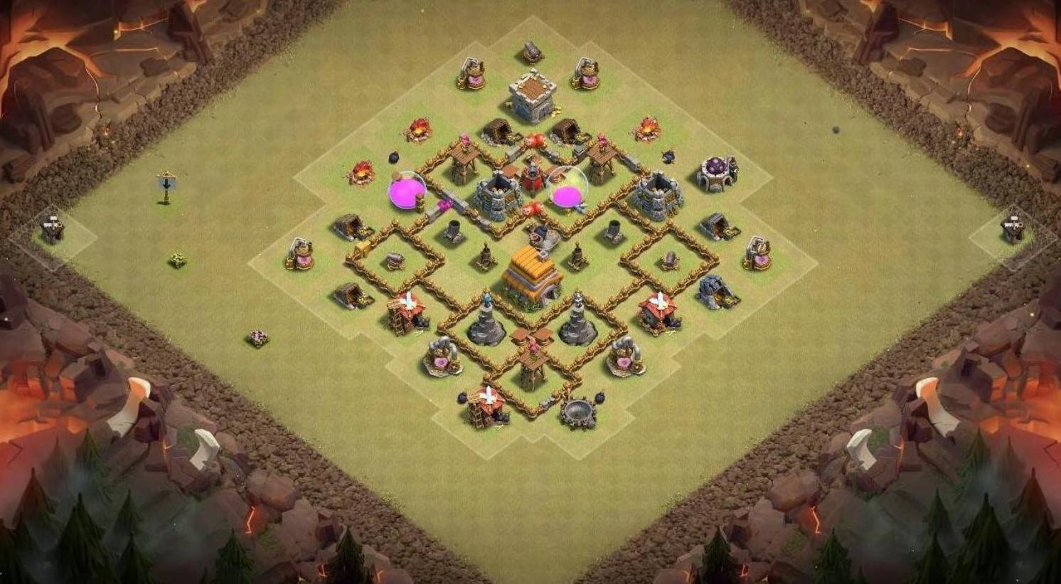 town hall 6 war base link