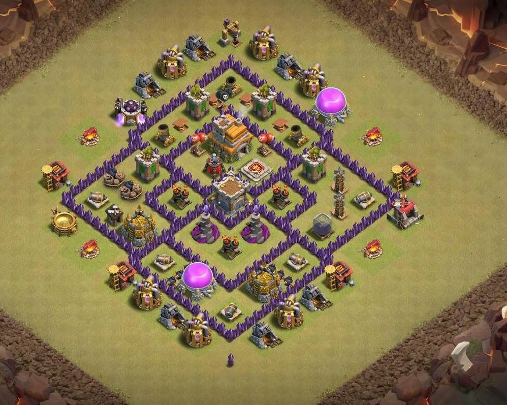 town hall 7 base anti 2 star