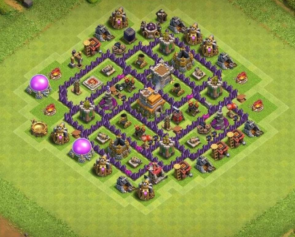 town hall 7 best base link clan war