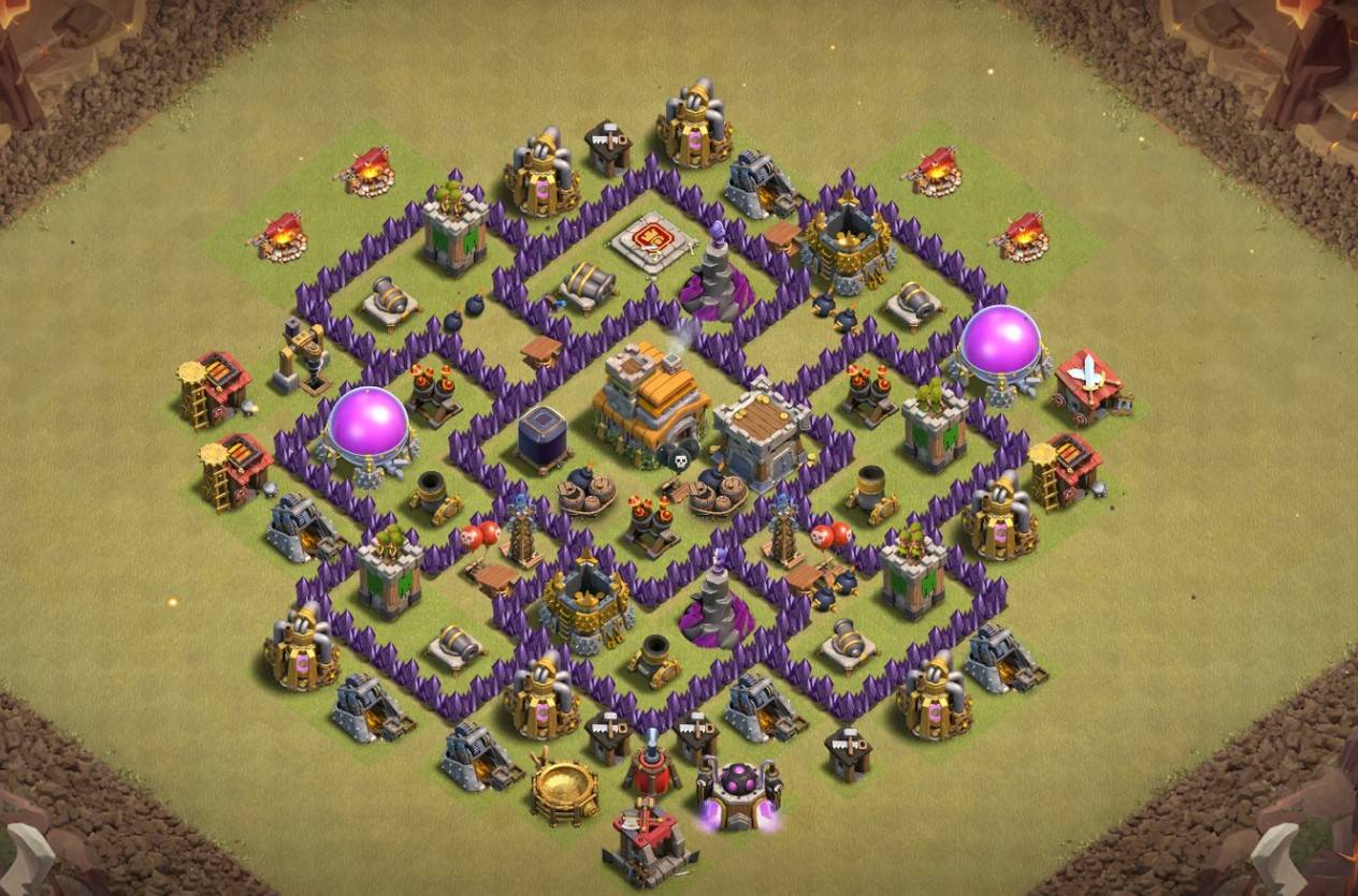 town hall 7 war base link