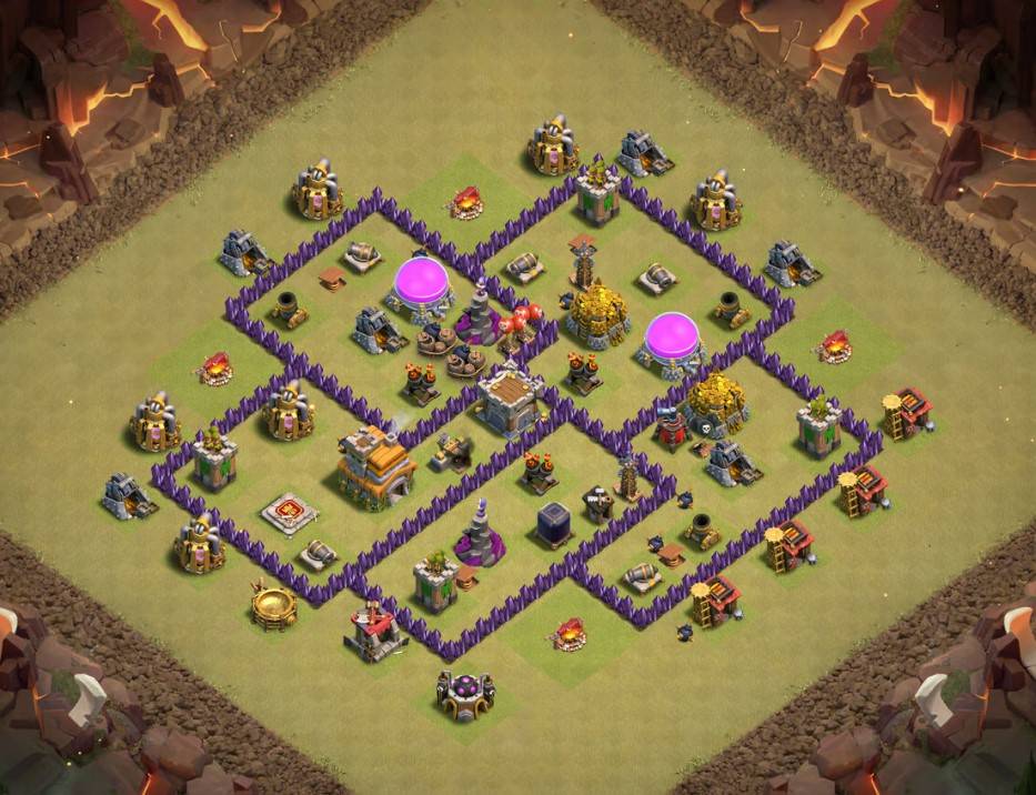 town hall 7 war base link anti everything