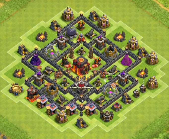 town hall 7 war base no Barbarian King