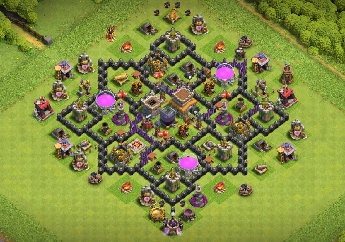 town hall 8 anti loot base