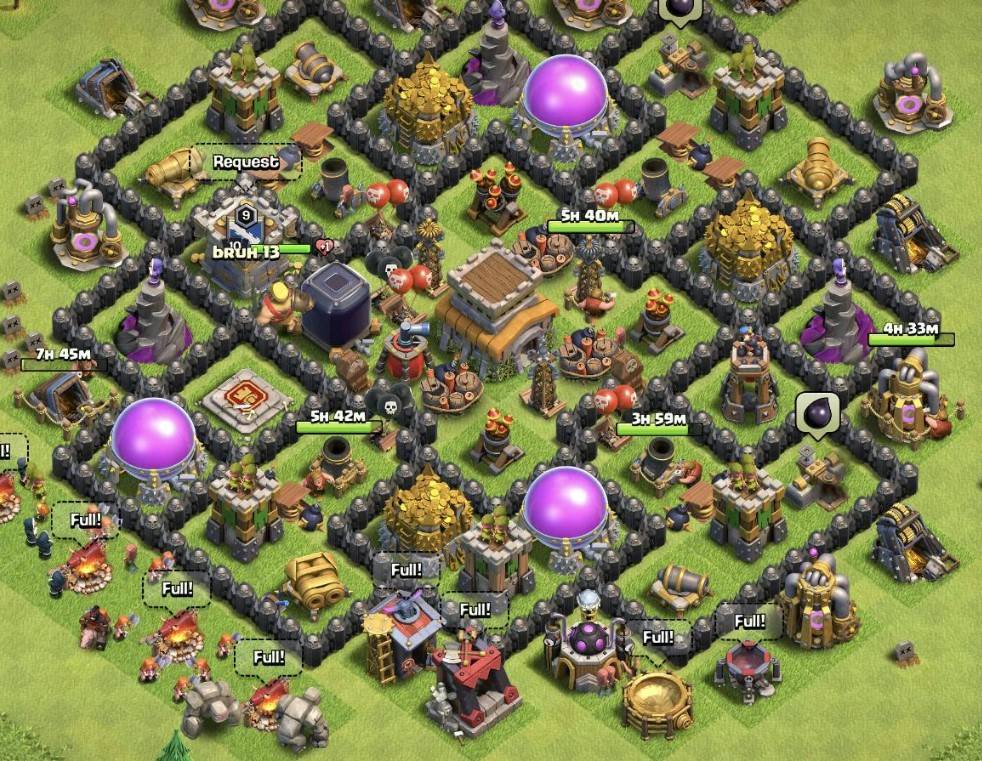 town hall 8 layout with download link war