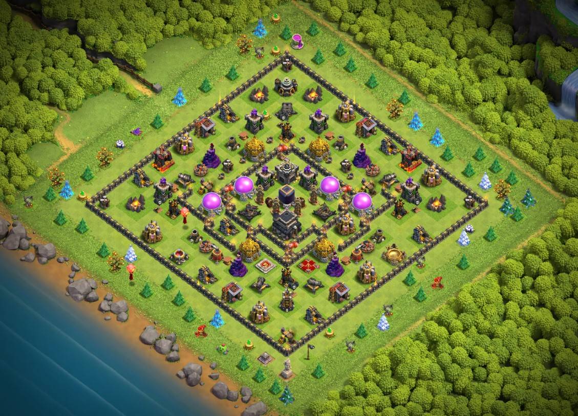 town hall 9 base layout and links