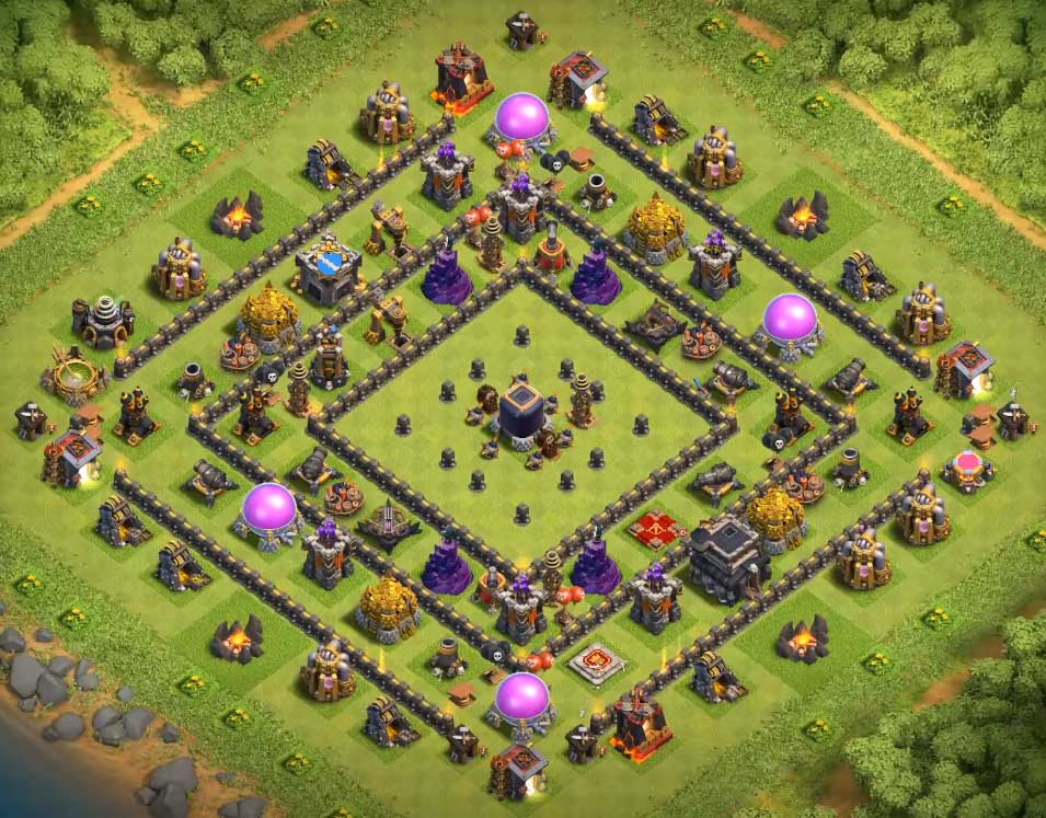 town hall 9 dark farming base layout