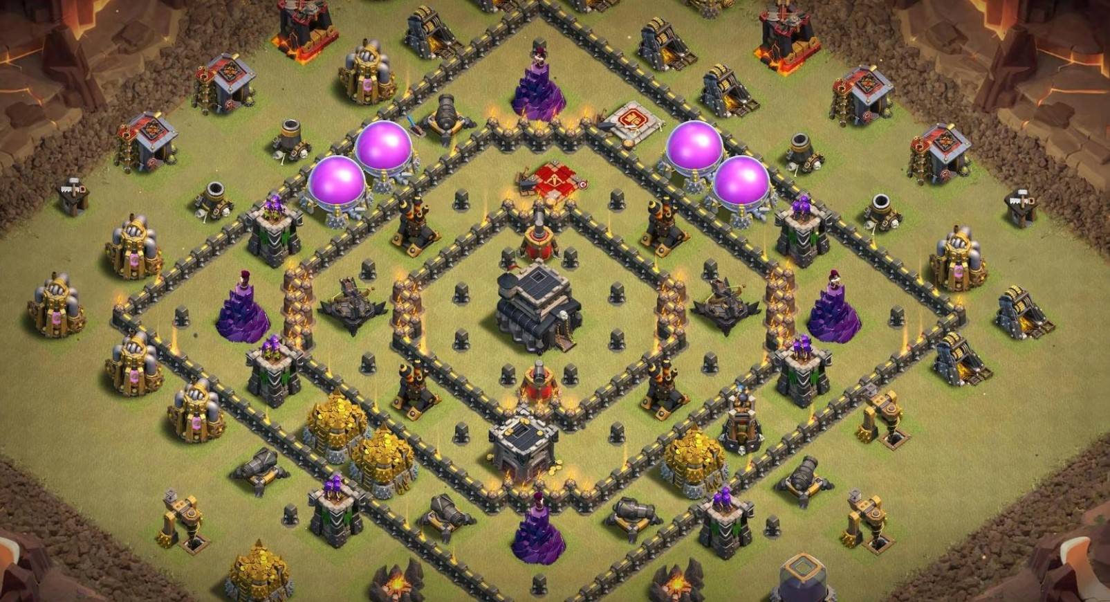 town hall 9 farming base anti 2 star