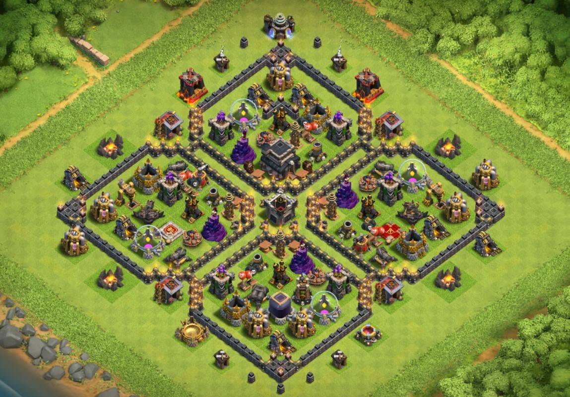 town hall 9 farming defense base