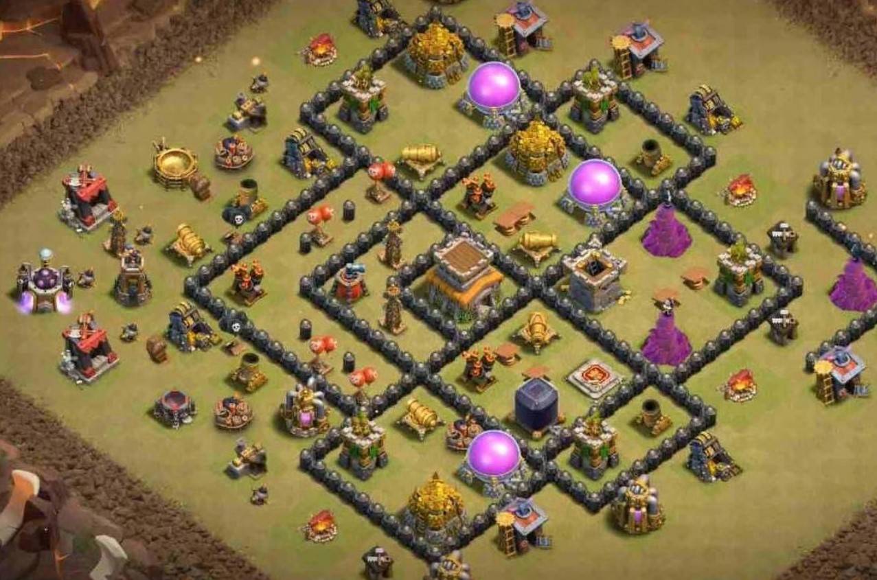 unbeatable th8 war base with link