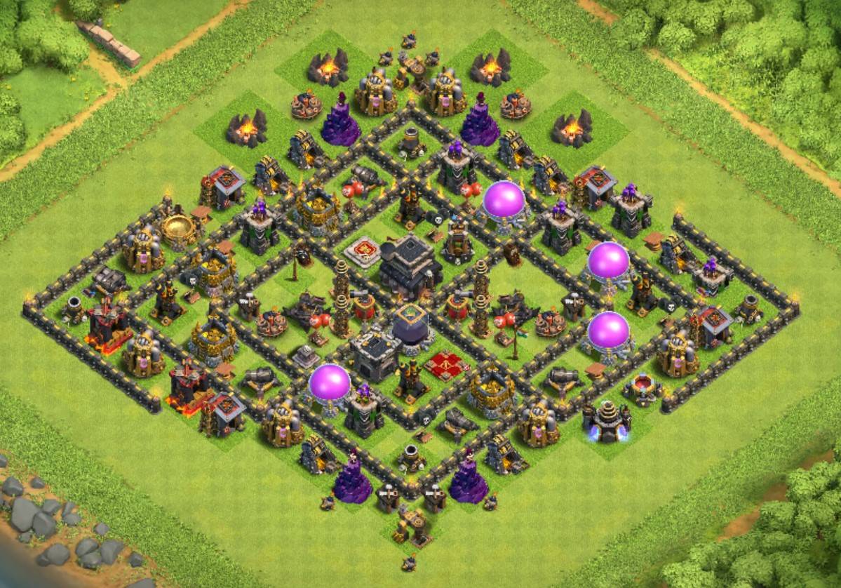 unbeatable th9 war base with link